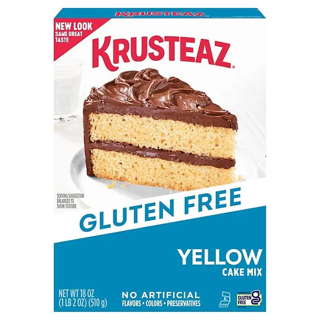 Krusteaz Gluten Free Yellow Cake Mix, 18 oz. 2