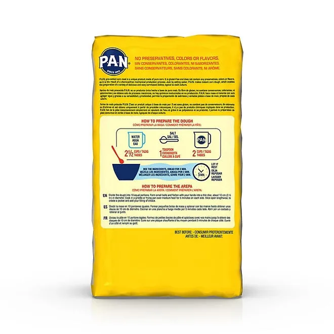PAN Precooked White Corn Meal, 5 lbs. 3