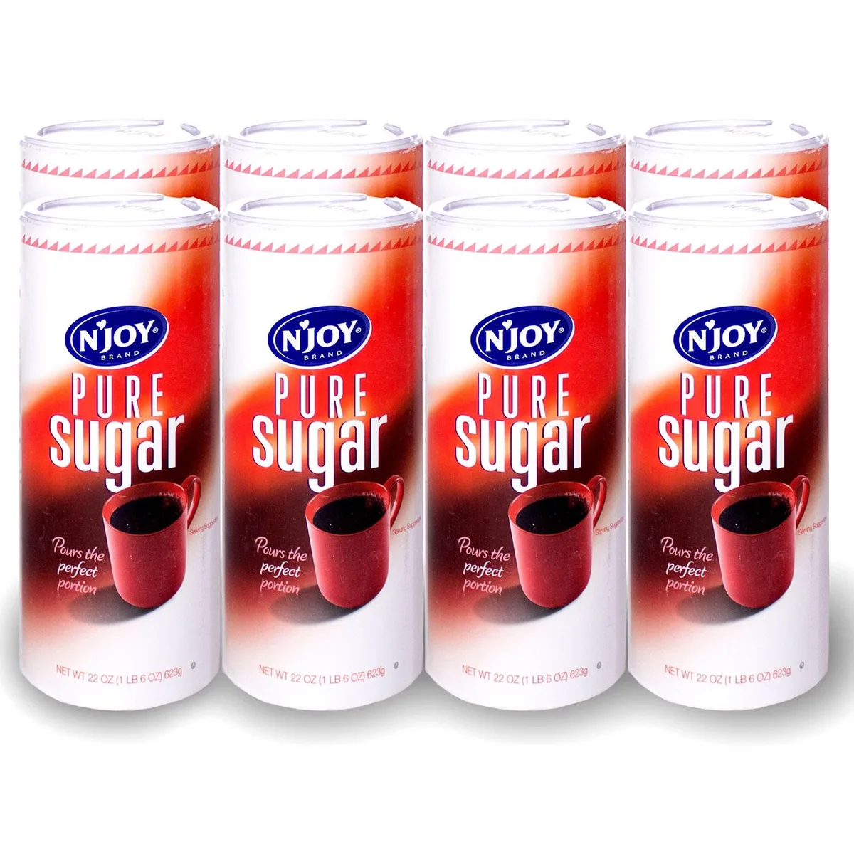 N'Joy Pure Sugar Canisters, 22 oz., 8 ct.