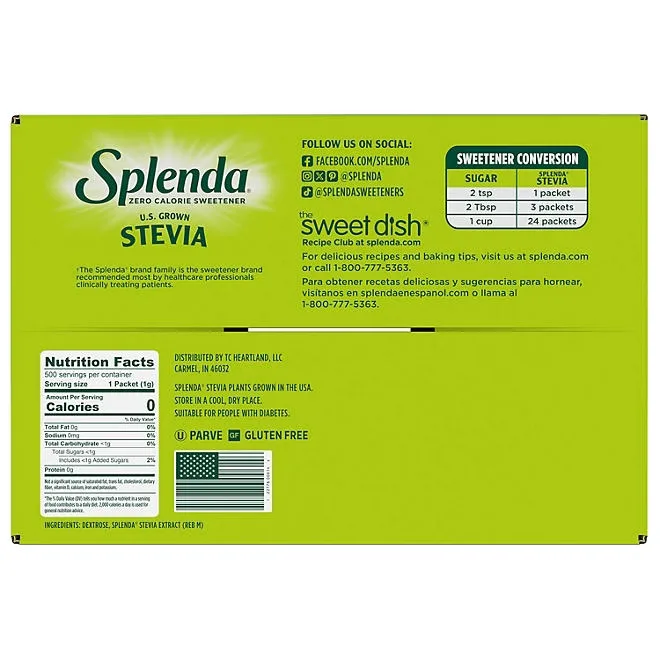 Splenda Naturals Stevia Sweetener Packets, 500 ct. 3