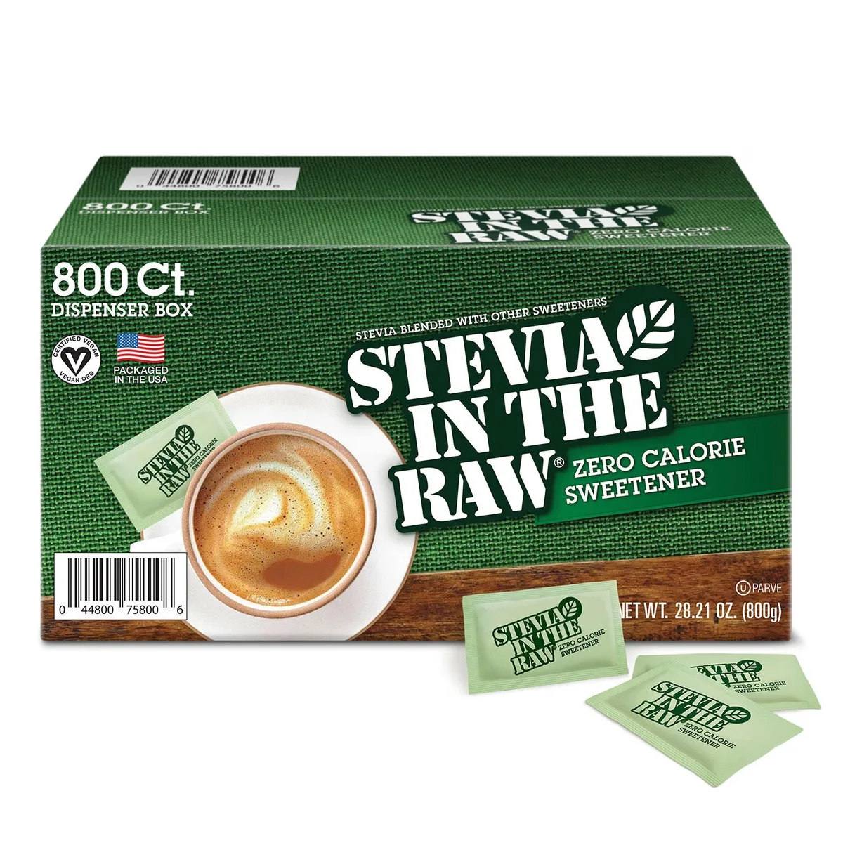 Stevia In The Raw Plant-Based Zero Calorie Sweetener Packets, 800 ct.