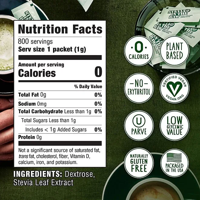 Stevia In The Raw Plant-Based Zero Calorie Sweetener Packets, 800 ct. 3