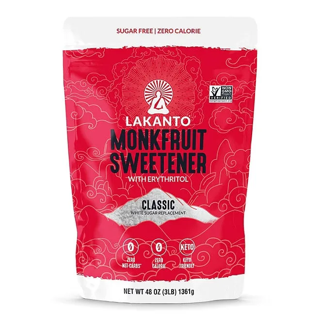 Lakanto Monk Fruit Sweetener, 3 lbs. 2