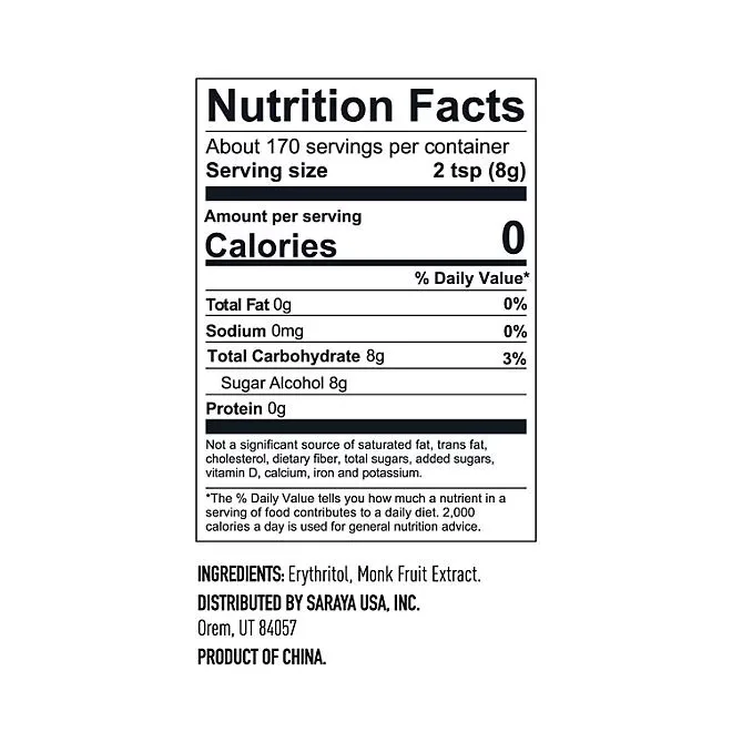 Lakanto Monk Fruit Sweetener, 3 lbs. 3