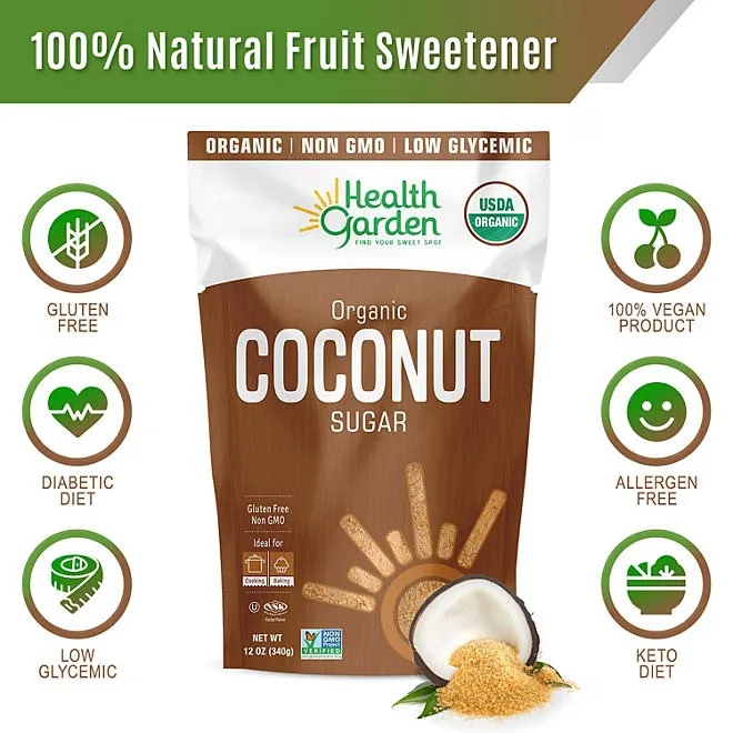 Health Garden Organic Coconut Sugar, 3 lbs. 5