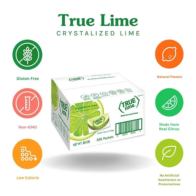 True Lime Crystallized Lime Packets, 500 ct. 5