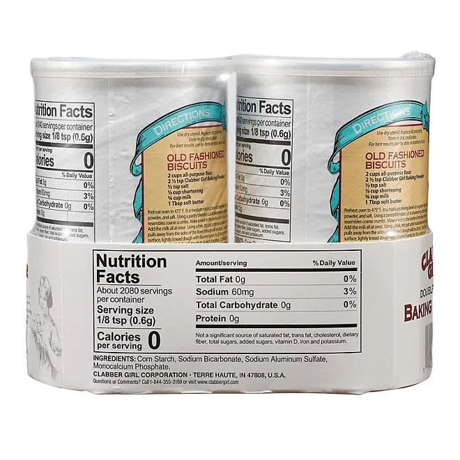 Clabber Girl Baking Powder, 22 oz., 2 pk. 3
