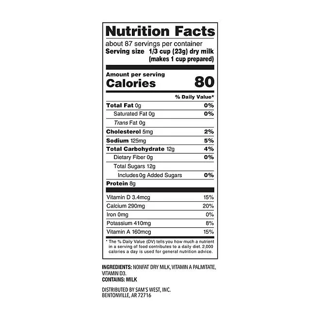 Member's Mark Non-Fat Instant Dry Milk, 70.4 oz. 3