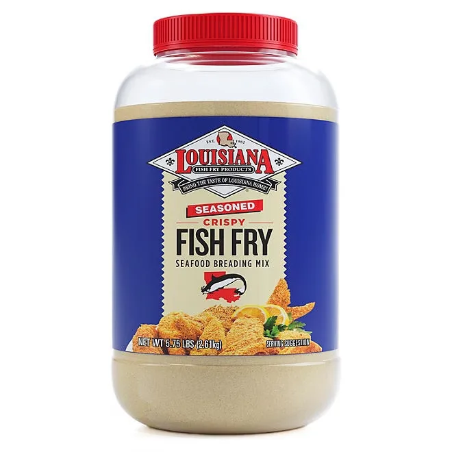 Louisiana Fish Fry Seasoned Fish Fry Seafood Breading Mix, 5.75 lbs. 2
