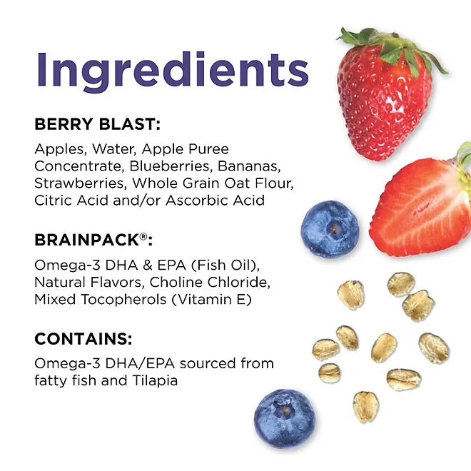 Brainiac Fruit and Oat Smoothie Pouches, 20 pk. 4