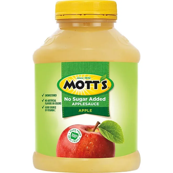 Mott's No Sugar Added Applesauce, 46 oz., 3 pk. 4