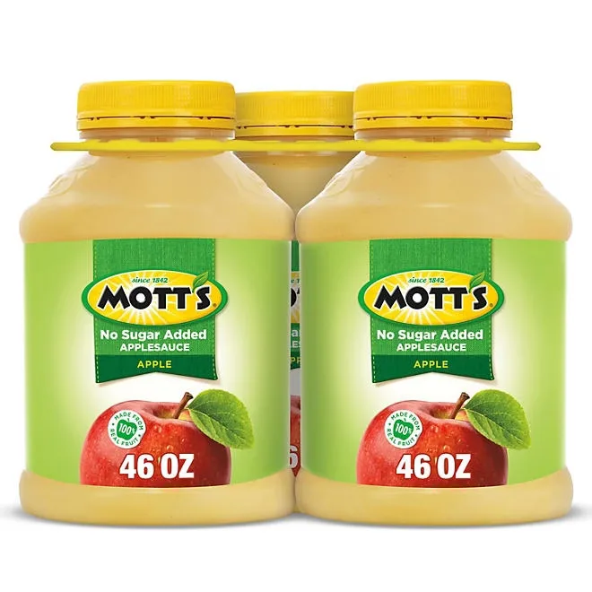 Mott's No Sugar Added Applesauce, 46 oz., 3 pk. 2