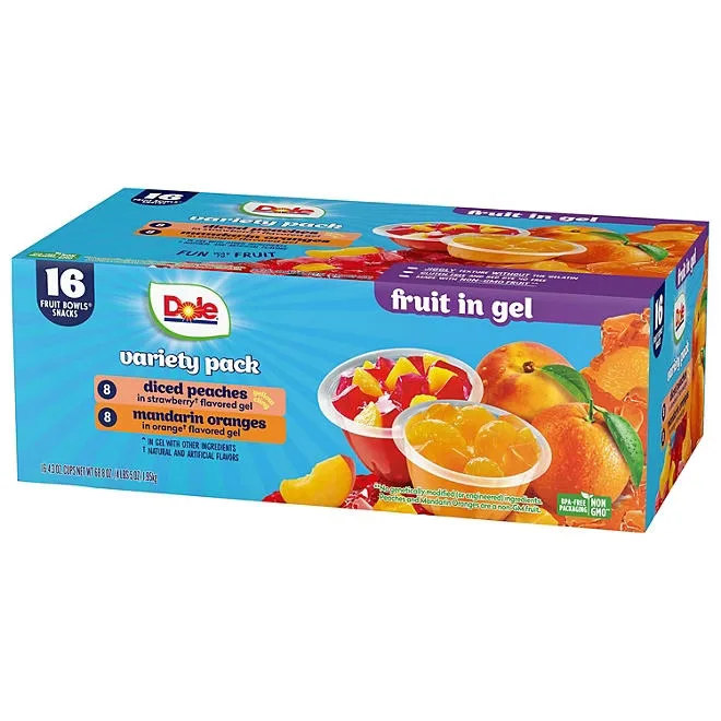 Dole Fruit Bowls in Gel Variety Pack 4.3 oz., 16 pk. 4