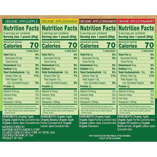 GoGo SqueeZ Organic Variety Pack, 3.2 oz., 24 ct. 3