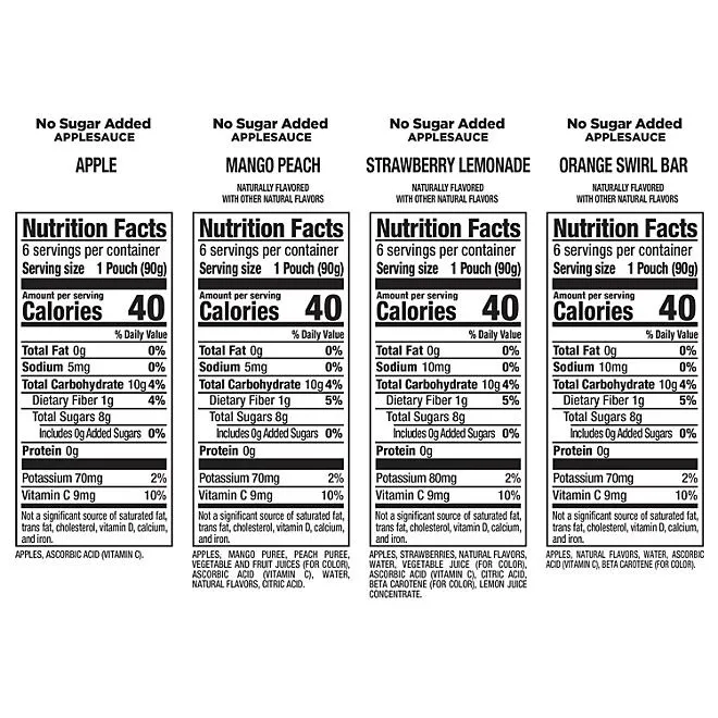 Mott's Vacation Vibes Applesauce, Variety Pack, 3.2 oz., 24 pk. 3