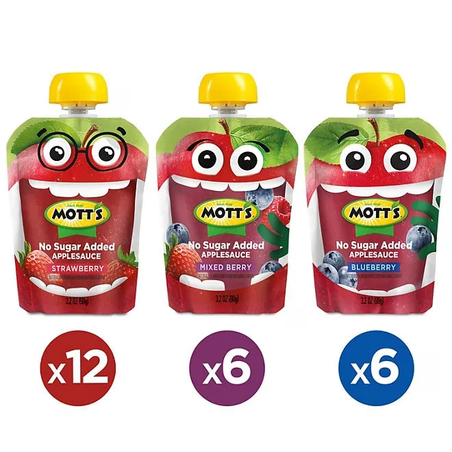Mott's Very Berry Applesauce Variety Pack, 3.2 oz., 24 pk. 5