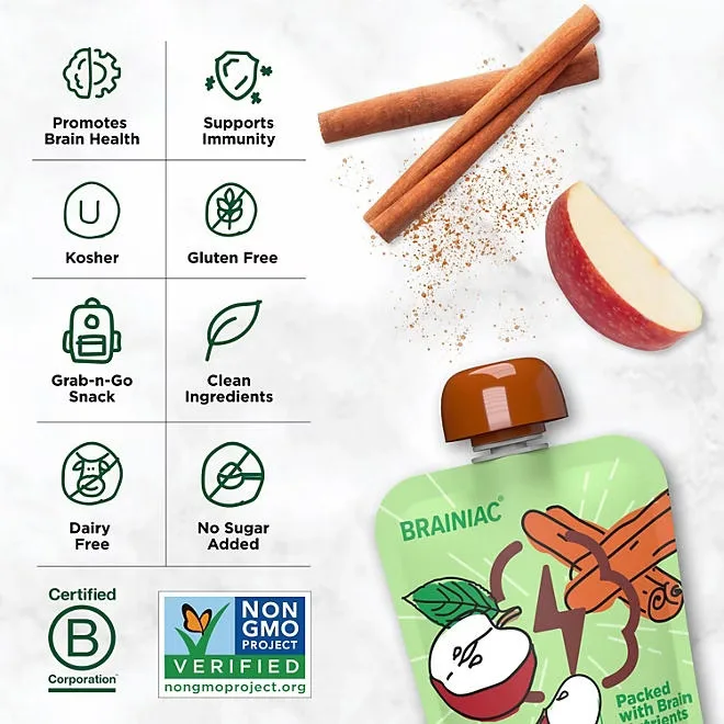 Brainiac Cinnamon Applesauce, 3.2 oz., 24 pk. 5