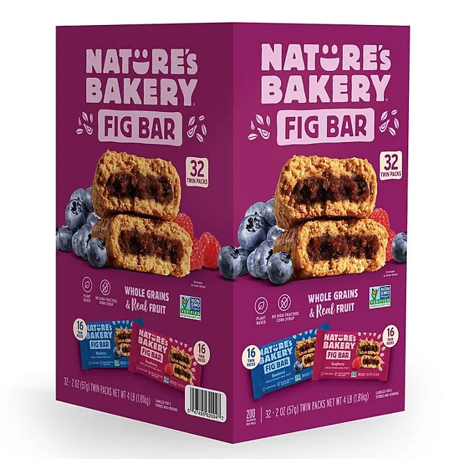 Nature's Bakery Fig Bars, Variety Pack, 2 oz., 32 ct. 2
