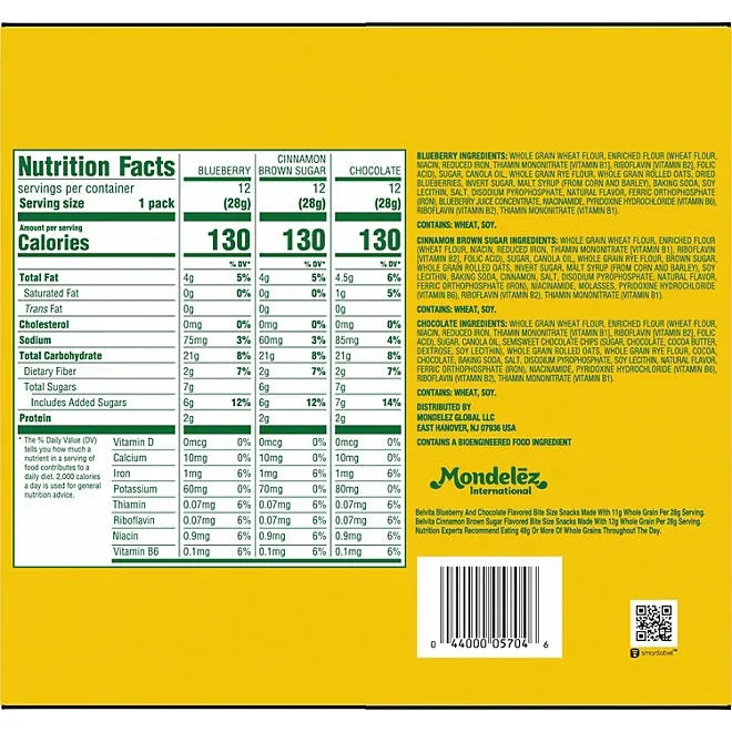 belVita Bites Breakfast Biscuits, Variety Pack, 1 oz., 36 pk. 3