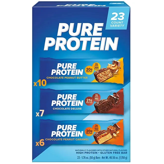 Pure Protein Bars Gluten Free, Chocolate Variety Pack 23 ct. 2