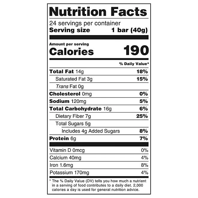 Member's Mark The Better Nut Bar, Dark Chocolate and Sea Salt, 24 ct. 4