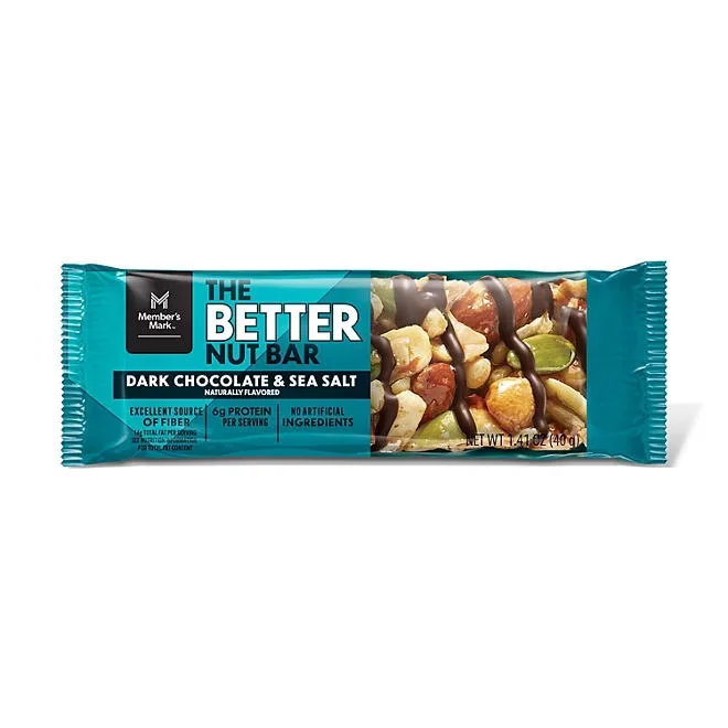 Member's Mark The Better Nut Bar, Dark Chocolate and Sea Salt, 24 ct. 3