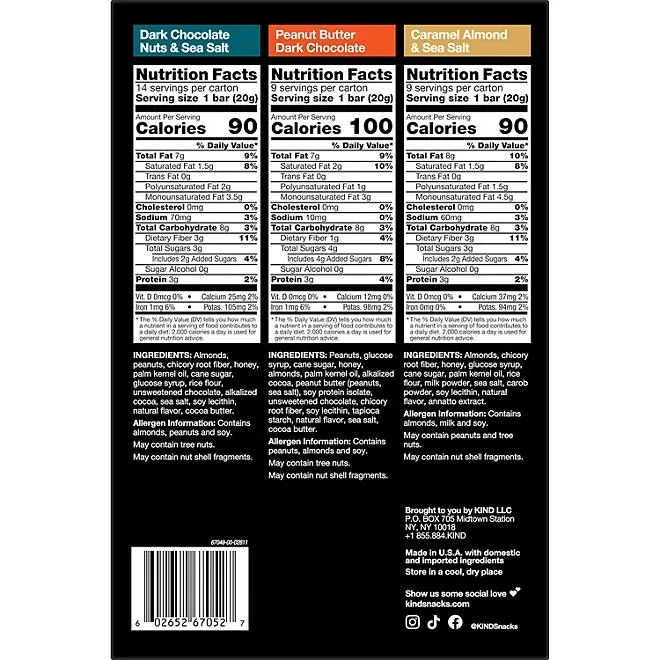 KIND Snacks Mini Nut Bar, Variety Pack, 32 ct. 3