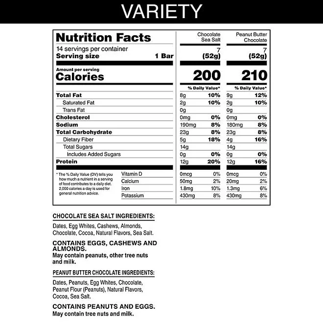RXBAR Protein Bar, Variety Pack, 1.83 oz., 14 pk. 3