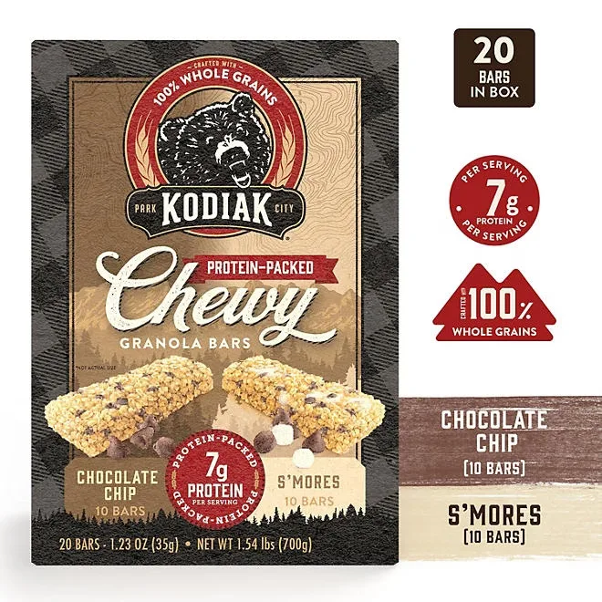 Kodiak Chewy Granola Bars, Variety Pack, 20 ct. 3
