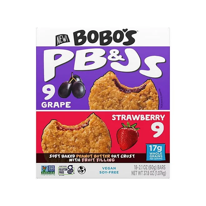 Bobo's PB&J Oat Snacks, Variety Pack, 18 pk. 3