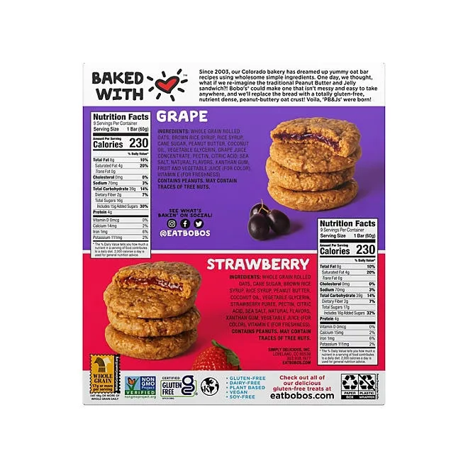 Bobo's PB&J Oat Snacks, Variety Pack, 18 pk. 4