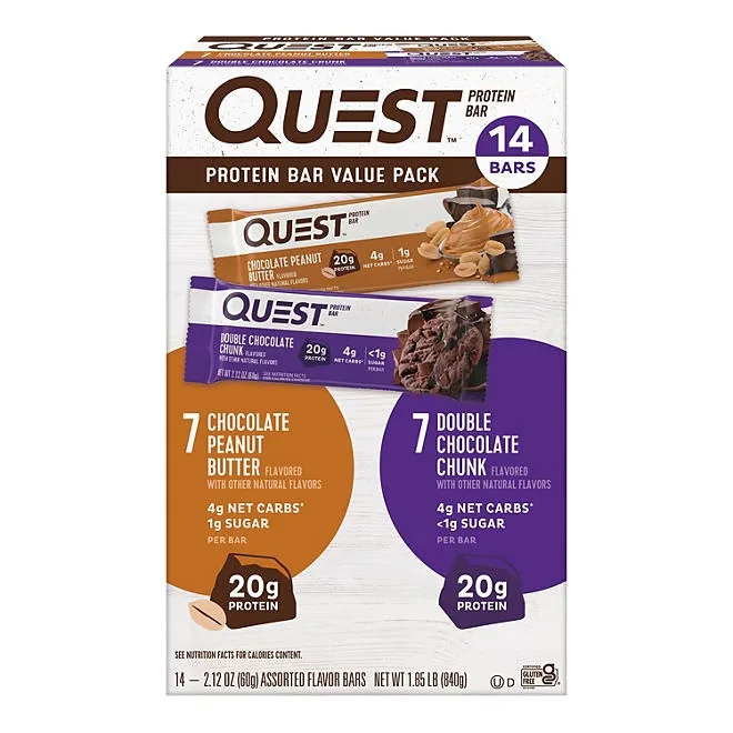 Quest Protein Bars Gluten Free, Variety Pack 14 ct. 2