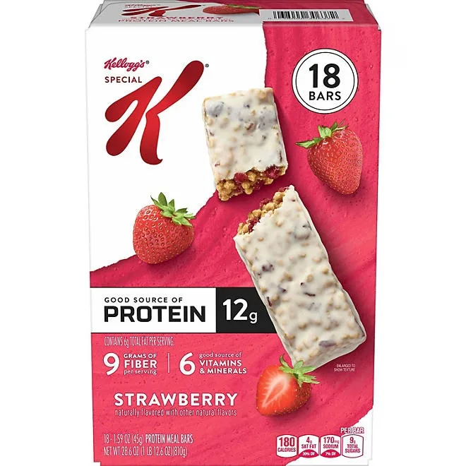 Special K Protein Bars, Strawberry, 18 ct. 2