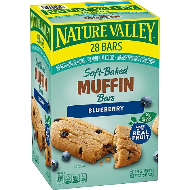 Nature Valley Soft Baked Blueberry Muffin Bars, 28 ct. 2