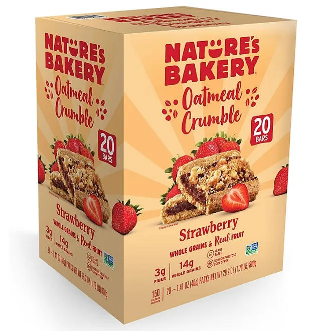 Nature's Bakery Oatmeal Crumble Strawberry, 2 oz., 20 ct. 2
