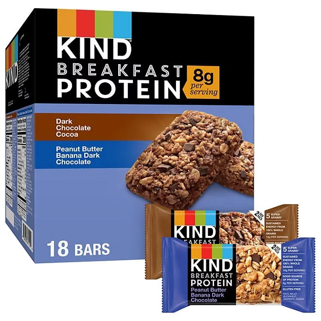 KIND Breakfast Protein Bars, Variety Pack, 18 pk. 5