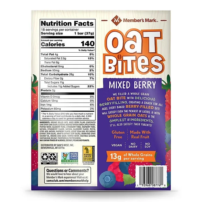 Member's Mark Mixed Berry Oat Bites, 18 pk. 3