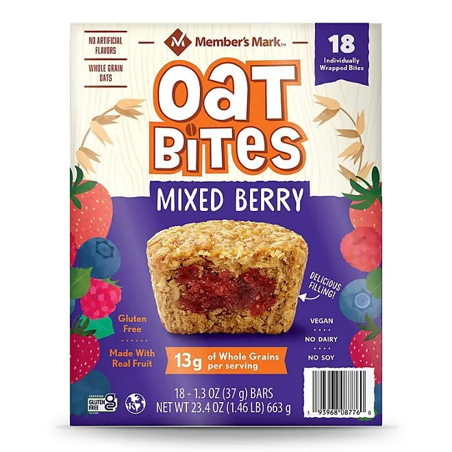 Member's Mark Mixed Berry Oat Bites, 18 pk. 2