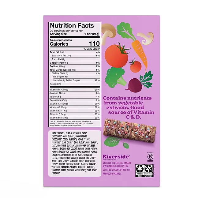 MadeGood Birthday Cake Drizzled Bars, 0.85 oz., 20 pk. 3