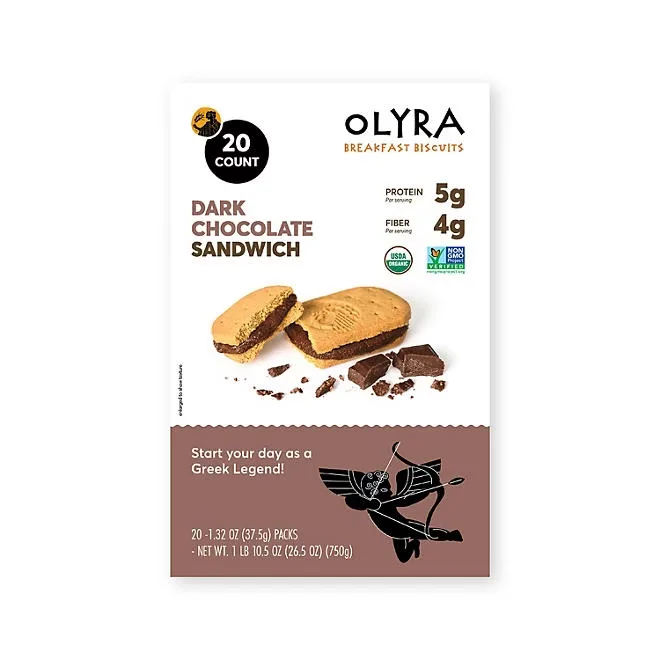OLYRA Organic Breakfast Biscuits, Dark Chocolate Crème, 20 ct. 4