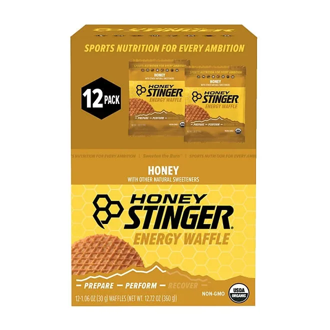 Honey Stinger Organic Energy Waffle, Honey, 12 ct. 2