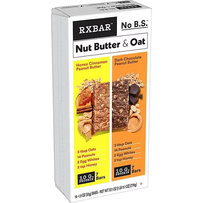 RXBAR Nut Butter & Oat Bar Variety Pack, 1.9 oz. 14 ct. 2