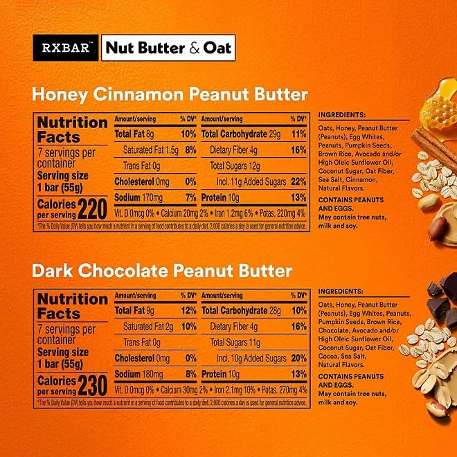 RXBAR Nut Butter & Oat Bar Variety Pack, 1.9 oz. 14 ct. 3