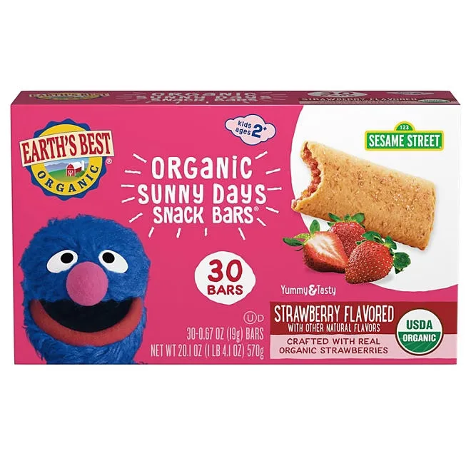 Earth's Best Sunny Day Bars, Strawberry, 30 ct. 2