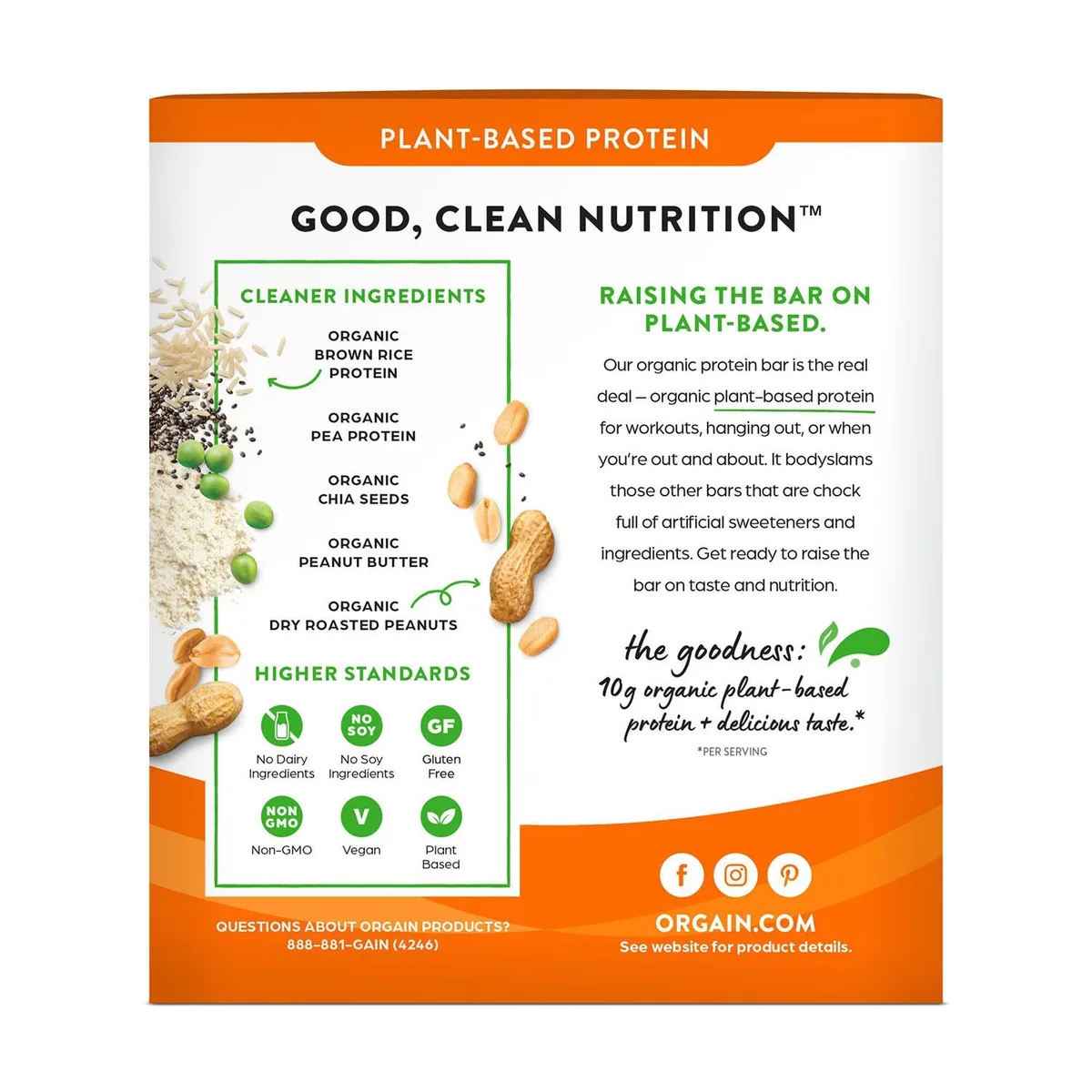 Orgain USDA Organic Vegan Protein Bars, Choose Flavor, 12 ct. 3