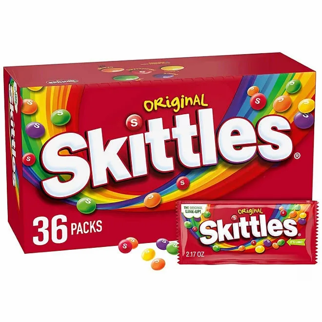Skittles Original Fruity Chewy Candy, Full Size, 2.17 oz., 36 pk. 2
