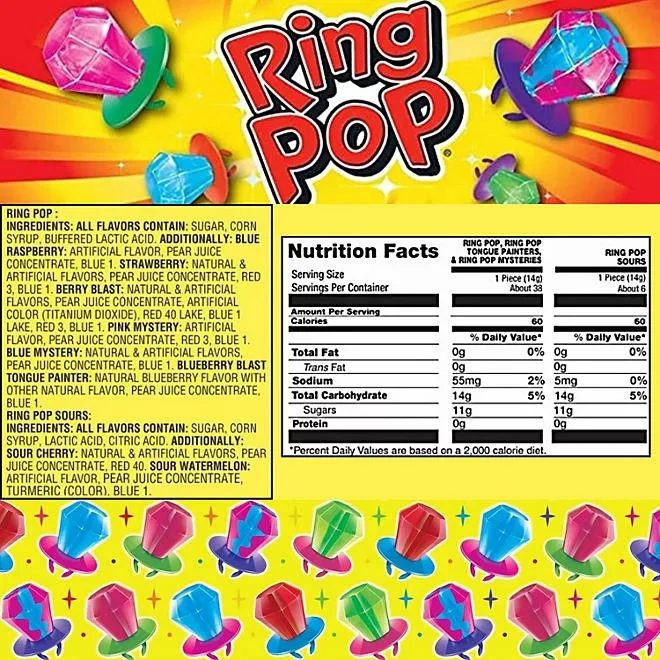 Ring Pop Variety Pack, 0.5 oz., 44 pk. 3