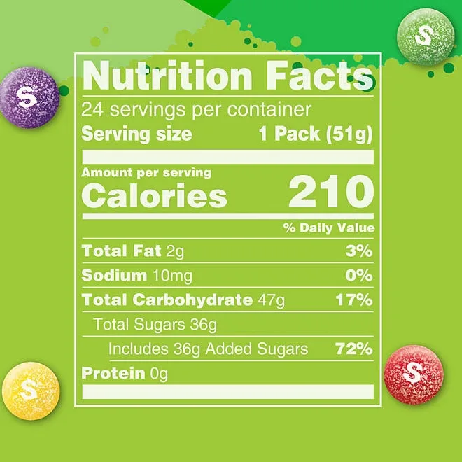 Skittles Sour Fruity Chewy Candy, Full Size, 1.8 oz., 24 pk. 3