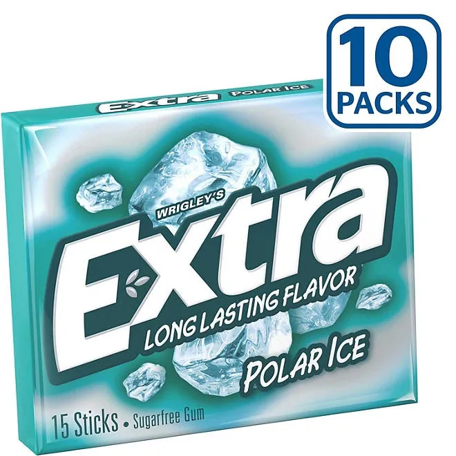 Extra Polar Ice Sugar Free Chewing Gum, 15 pcs., 10 pk. 5