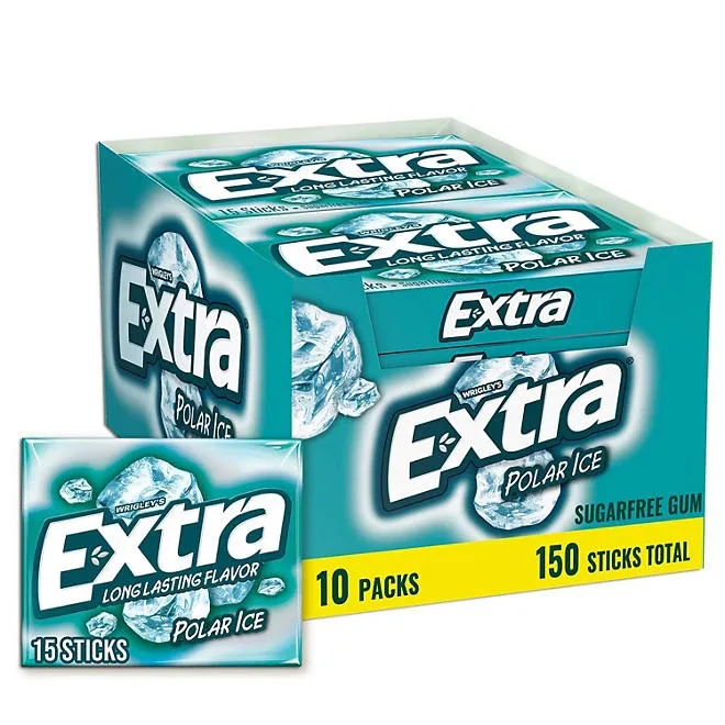 Extra Polar Ice Sugar Free Chewing Gum, 15 pcs., 10 pk. 2